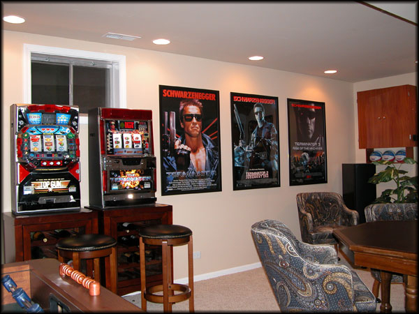 Movie Poster Frames in Game Room
